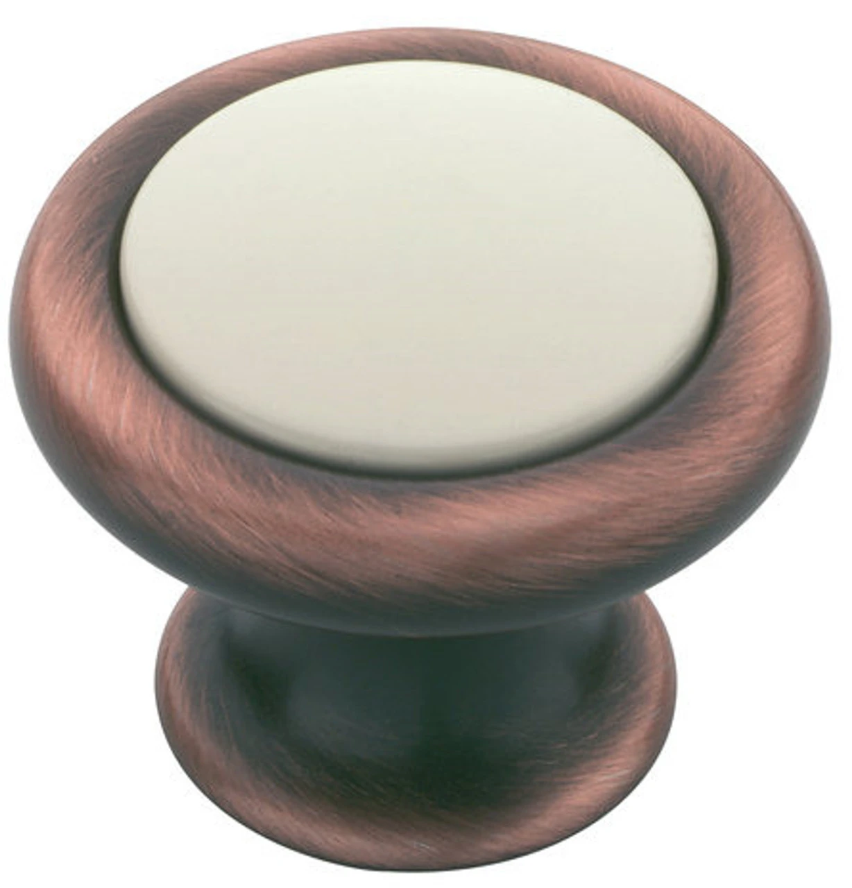 Liberty 1-3/16" Francesca Knob Satin Bronzed Copper And Ivory 1 Liberty 1-3/16" Francesca Knob Satin Bronzed Copper And Ivory