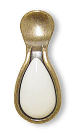 Liberty 1-1/16" Ceramic Insert Pendant Knob Bronzed Brass With Ivory