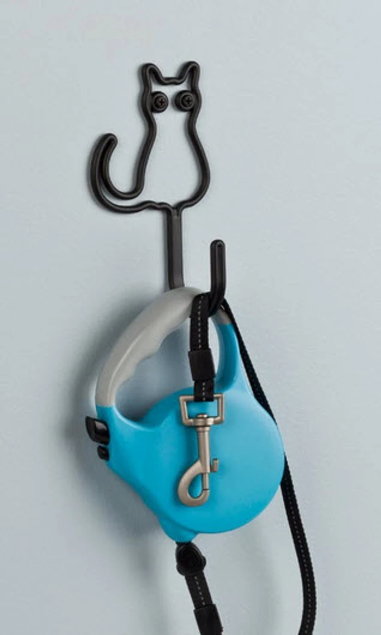 Franklin Brass Cat Wall Hook In Flat Black 6.6 Inches Tall FBWCAT-FB-C 2 Franklin Brass Cat Wall Hook In Flat Black 6.6 Inches Tall FBWCAT-FB-C - Image 2