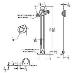 Friction Lid Support - 6" - Left Hand -D'Lawless Hardware Shop friction lid support 6 left hand 4 99815.1661357239