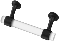 Liberty 3" Bar Pull Flat Black With Frosted Glass