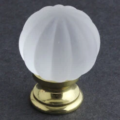 Amerock 1-1/4" Frosted Glass Knob Pumpkin With Brass Base