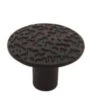 1-1/8" Hammered Knob Black