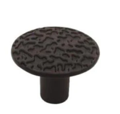 1-1/8" Hammered Knob Black