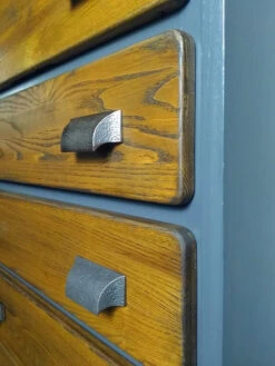 3-3/4" Hickory Hardware Pull Dark Antique Copper -D'Lawless Hardware Shop hammered cup pulls 1 44262.1658418734