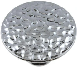 1-1/2" Hammered Surface Knob Polished Chrome