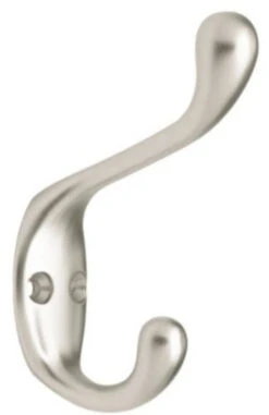 Liberty Heavy Duty 3 3/4" Two Prong Coat Hook - Satin Nickel L-B42302J-SN-C