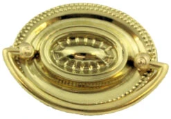2-1/2" Hepplewhite Style Oval Bail Pull Solid Brass