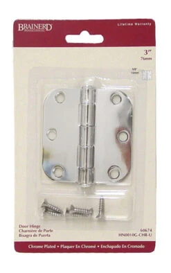 Liberty Hinge, 3" 5/8" Radius Round Corner, Polished Chrome LQ-HN0010G-CHR-U