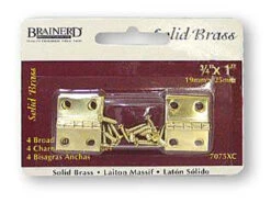 Liberty Hinge Four Carded Solid Brass 3/4" X 1" LQ-7075XC