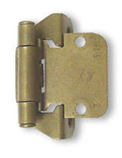 Amerock Hinge Single 1/4" Overlay Antique Brass Semi-Wrap HAM-LD7563-BB