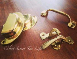 3" Front Mount Hoosier Bin Pull Polished And Lacquered Solid Brass -D'Lawless Hardware Shop hoosier bin pull solid brass front mount 3 polished and lacquered 8 22423.1646760182