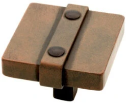 Liberty 1-1/2" Iron Craft Riveted Knob Rusted Iron