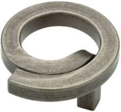 Liberty 2" Iron Craft Swirl Knob Tumbled Pewter