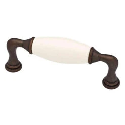 Liberty 3-3/4" Ceramic Insert Pull Ivory & Bronze