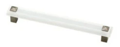 Liberty 6-5/16" Kaley Pull Translucent White And Brushed Stainless Steel