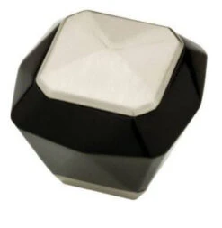 Liberty 1-3/8" Kaley Collection Knob Black With Stainless Steel