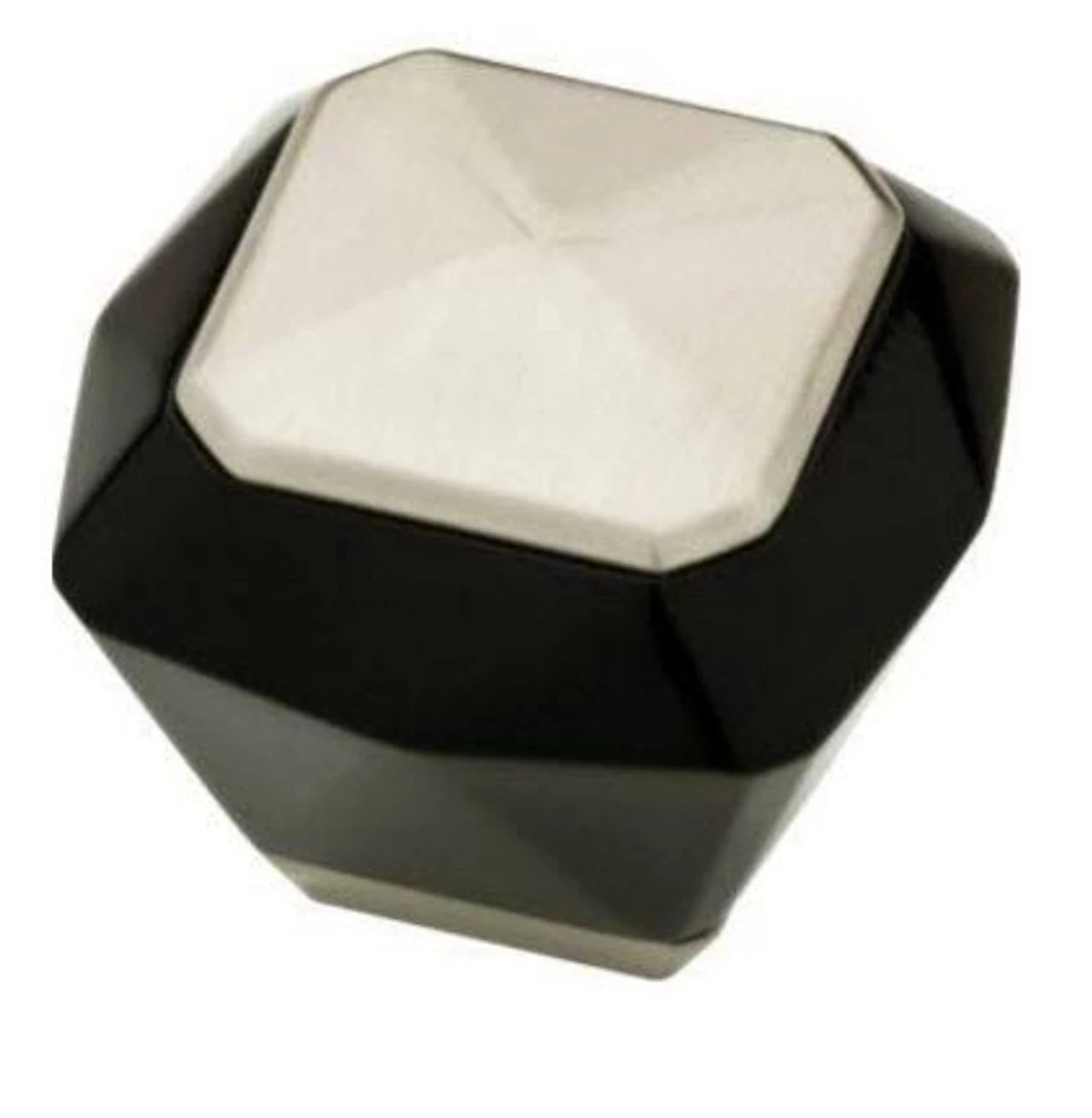 Liberty 1-3/8" Kaley Collection Knob Black With Stainless Steel 1 Liberty 1-3/8" Kaley Collection Knob Black With Stainless Steel
