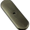 Liberty 3" Raised Oval Knob Backplate Antique Brass