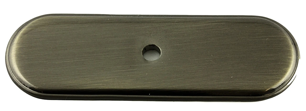 Liberty 3" Raised Oval Knob Backplate Antique Brass 2 Liberty 3" Raised Oval Knob Backplate Antique Brass - Image 2