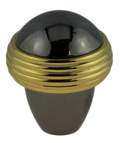 Liberty 1" Two Tone Knob Black Nickel And Solid Brass