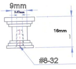 Knob Or Pull Making Base - Dark Oil Rubbed Bronze - 16x16mm M10-BASE-P2786-BZ -D'Lawless Hardware Shop knob or pull making base dark oil rubbed bronze 16x16mm 5 05809.1660585175