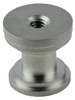 Knob Or Pull Making Base - Solid Brass - Satin Nickel -16x16mm M10-BRASSBASE-SN