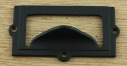 Heavy Duty Die Cast Label Holder With Finger Pull Black 2" X 1" Card DL-P3056-BK -D'Lawless Hardware Shop label holder finger pull index file card holder 13 60946.1660582458