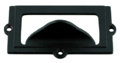 Heavy Duty Die Cast Label Holder With Finger Pull Black 2" X 1" Card DL-P3056-BK -D'Lawless Hardware Shop label holder finger pull index file card holder 14 06099.1660582458