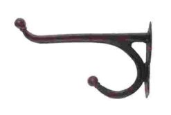 Huge Black Cast Iron Harness Hook Two Prong 9-1/4"CI-H702