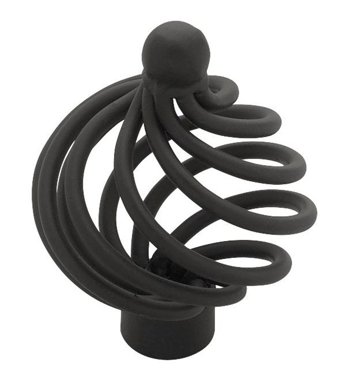Liberty 1-9/16" Forged Iron Collection Bird Cage Knob Ball Top Flat Black 1 Liberty 1-9/16" Forged Iron Collection Bird Cage Knob Ball Top Flat Black
