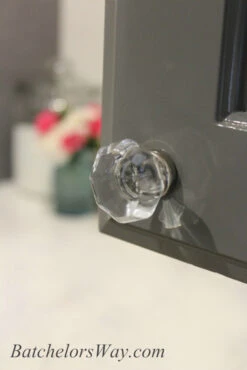 1-3/8" Octagon Cut Glass Knob Clear With Chrome -D'Lawless Hardware Shop laundry room update 1 09355.1657730631