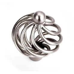 1-3/8" Mission Bay Bird Cage Oval Knob Satin Chrome