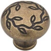 Liberty 1-1/4" Leaf & Vine Knob Antique Brass
