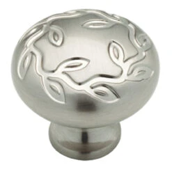 Liberty 1-1/4" Leaf & Vine Knob Satin Nickel
