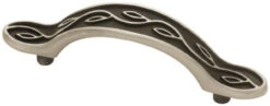 Liberty 3" Leaf & Vine Pull Brushed Satin Pewter & Black