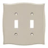 Liberty Llylah Double Switch Plate - Vintage Nickel (144041)