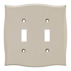 Liberty Llylah Double Switch Plate - Vintage Nickel (144041)