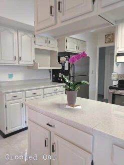 Liberty 3" Black Ceramic Center Pull Brushed Pewter -D'Lawless Hardware Shop lovely white kitchen with hardware 1 09436.1646947911