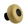 Liberty 1-3/8" Maple Wood Knob With Black Metal Base