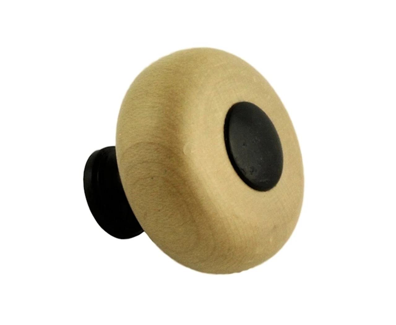 Liberty 1-3/8" Maple Wood Knob With Black Metal Base 1 Liberty 1-3/8" Maple Wood Knob With Black Metal Base
