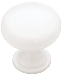 Liberty 1-3/16" Marbleized Round Knob White