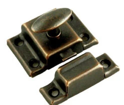 Matchbox 1-7/8" Twist Catch Antique Copper Bronze With Screws DL-C43001-OB