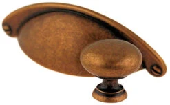 2-1/2" Country Store Cup Pull Antique Copper 15 2-1/2" Country Store Cup Pull Antique Copper -D'Lawless Hardware Shop matching antique copper cup pull and knob 1 47179.1646330982