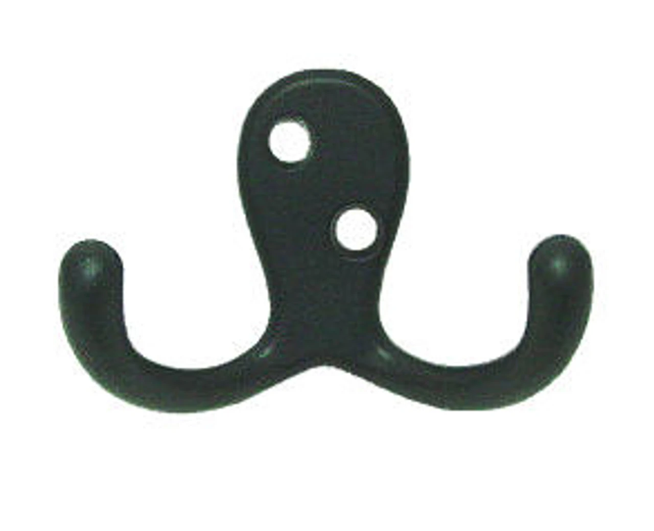 Matte Black Double Prong Hook - 2-3/4" H27-H315BLK 1 Matte Black Double Prong Hook - 2-3/4" H27-H315BLK