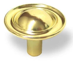Amerock AS-IS 1-3/16" Mid Century Hubcap Knob Polished Brass