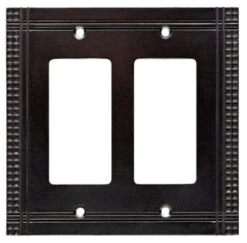 Mission Soft Iron Double Decorator Wall Plate W32748-SI-U662671
