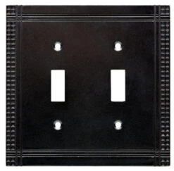 Mission Soft Iron Double Toggle Wall Plate - W32744-SI-U662669