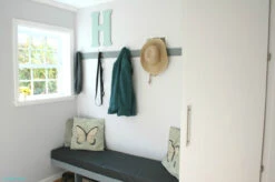 Three Prong Coat Hook - Satin Nickel - 4 1/4" -D'Lawless Hardware Shop mud room makeover 1 31956.1660143760