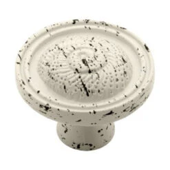 Liberty 1-3/8" SeaSide Cottage Nautilus Shell Knob Vintage Antique White